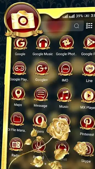 Play Luxury Rose Gilt Launcher Theme as an online game Luxury Rose Gilt Launcher Theme with UptoPlay