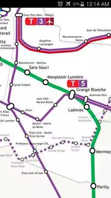 Play Lyon Metro  Tram Map