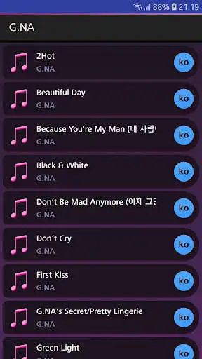 Play Lyrics for G.NA