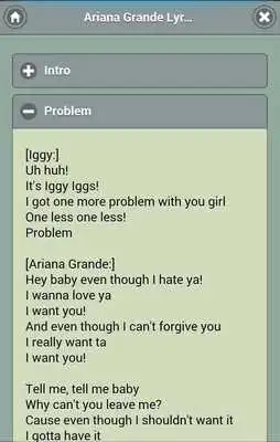 Play Lyrics of Ariana Grande