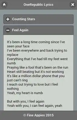 Play Lyrics of OneRepublic