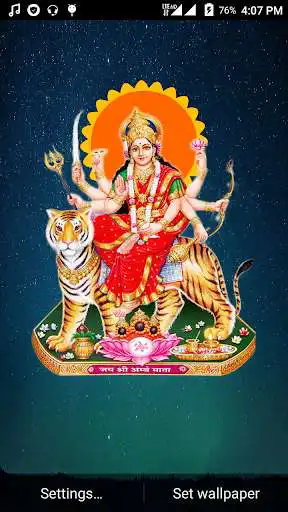 Play Maa Durga: Aura Live Wallpaper  and enjoy Maa Durga: Aura Live Wallpaper with UptoPlay