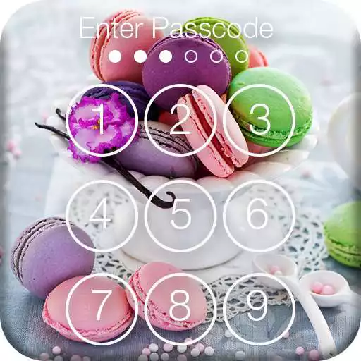 Free play online Macaron Cakes HD PIN Lock APK