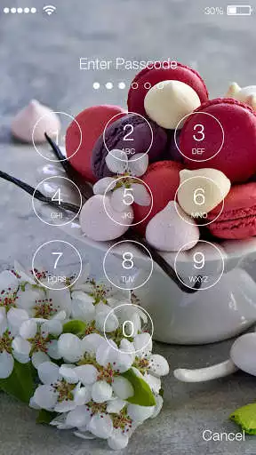 Play Macaron Cakes HD PIN Lock