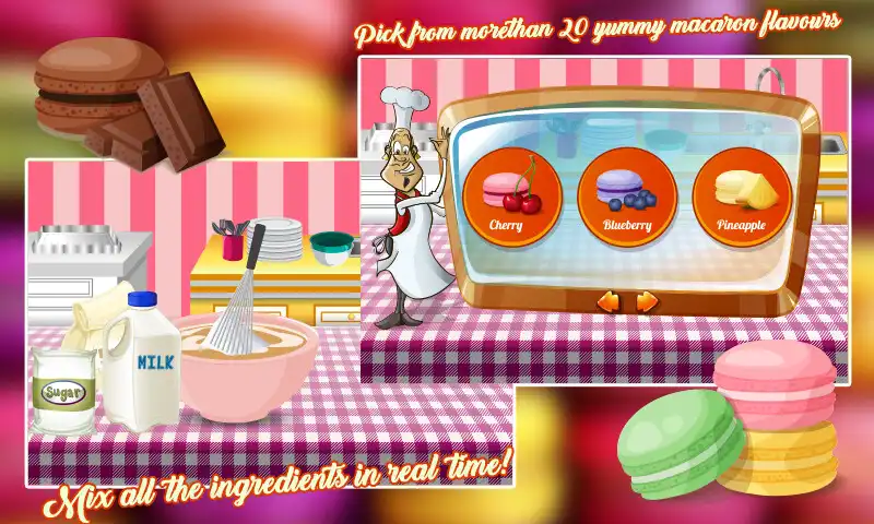 Play Macaron Cookies Maker 2 - Chef as an online game Macaron Cookies Maker 2 - Chef with UptoPlay