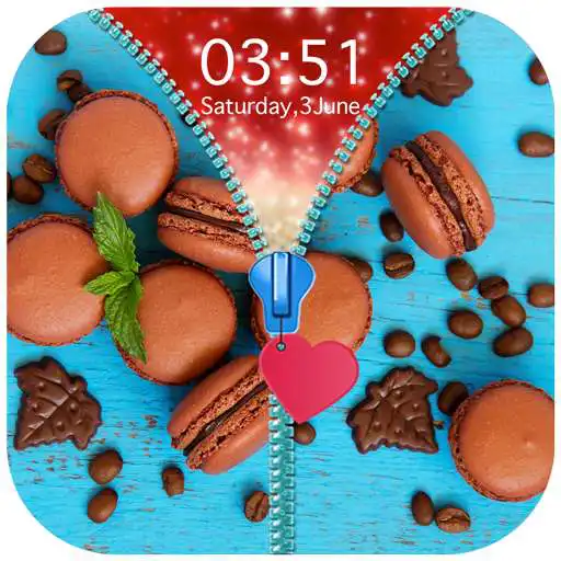Play Macaron Zipper Lock Screen APK
