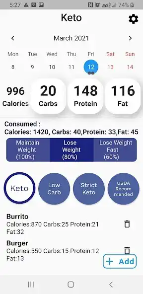 Play Macro  Keto Diets Calculator and Food Tracker App  and enjoy Macro  Keto Diets Calculator and Food Tracker App with UptoPlay