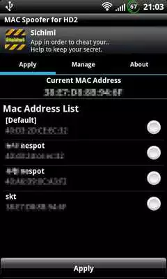 Play MAC Spoofer for HD2