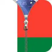 Free play online Madagascar flag zipLock Screen APK