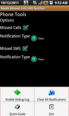 Play MadK Missed Call/SMS Notifier