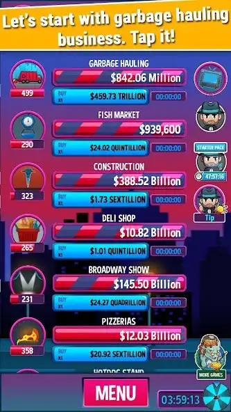 Play Mafia Idle: Gangster Clicker as an online game Mafia Idle: Gangster Clicker with UptoPlay