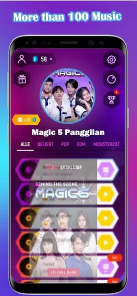 Play Magic 5 tiles hop Indosiar 3D  and enjoy Magic 5 tiles hop Indosiar 3D with UptoPlay