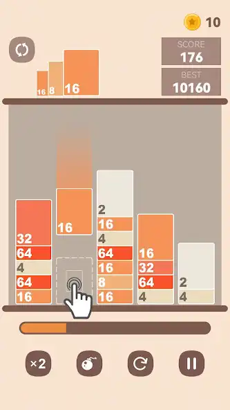 Play Magic dropping numbers 2048 as an online game Magic dropping numbers 2048 with UptoPlay