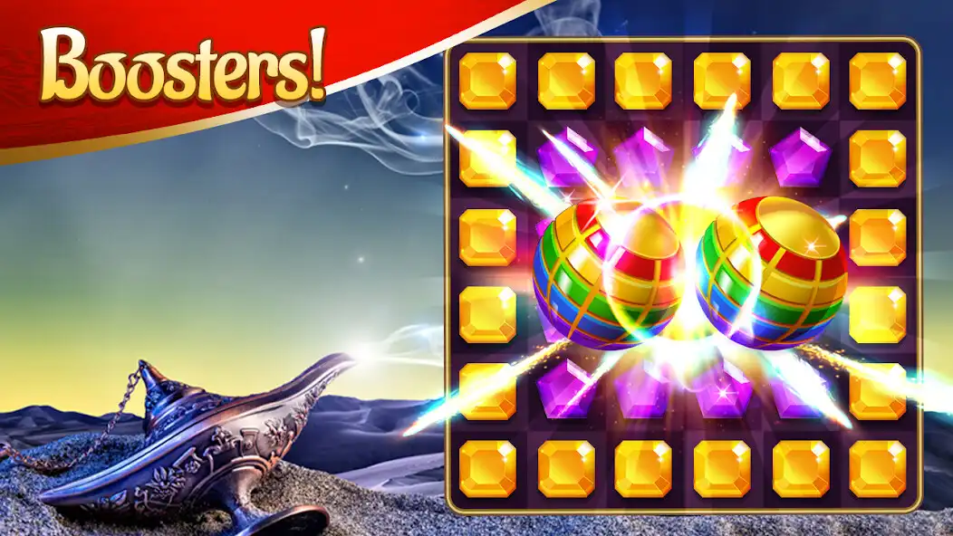 Play Magic Lamp - Match 3 Adventure as an online game Magic Lamp - Match 3 Adventure with UptoPlay