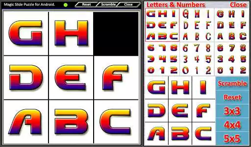 Play Magic Slide Puzzle Letters as an online game Magic Slide Puzzle Letters with UptoPlay