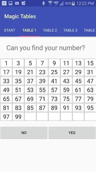 Play Magic Tables (Mind Reader) as an online game Magic Tables (Mind Reader) with UptoPlay
