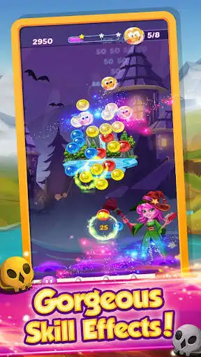 Play MAGIC WITCH - BUBBLE SHOOTER WITCH GAMES as an online game MAGIC WITCH - BUBBLE SHOOTER WITCH GAMES with UptoPlay