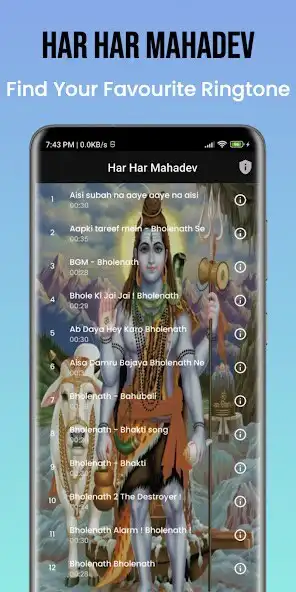 Play Mahadev Mahakal Shiv Ringtones  and enjoy Mahadev Mahakal Shiv Ringtones with UptoPlay