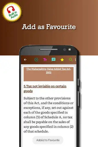 Play APK Maharashtra Value Added Tax Act 2002 (MVAT)  and enjoy Maharashtra Value Added Tax Act 2002 (MVAT) with UptoPlay com.rachittechnology.TheMaharashtraValueAddedTaxAct2002