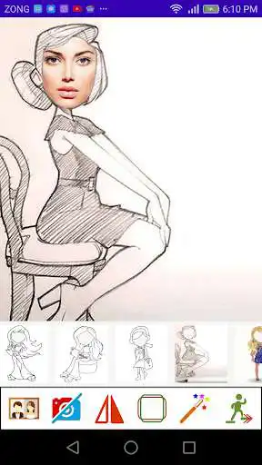 Play Make me Cartoon - Girls Photo Frames as an online game Make me Cartoon - Girls Photo Frames with UptoPlay