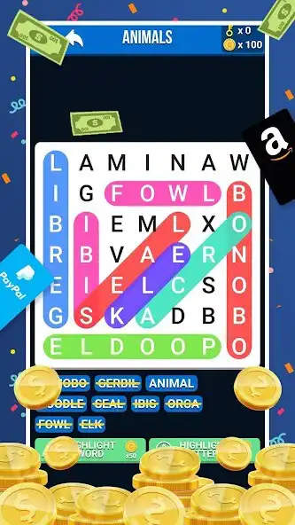 Play Make Money: Word Search as an online game Make Money: Word Search with UptoPlay