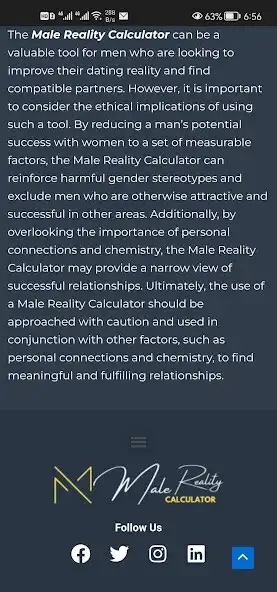 Play Male Reality Calculator as an online game Male Reality Calculator with UptoPlay