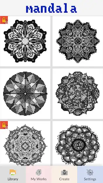 Play Mandala Art Pixel as an online game Mandala Art Pixel with UptoPlay