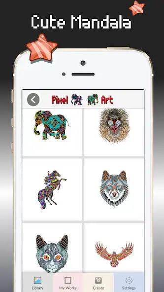 Play Mandala book paint pages - Adult color by number as an online game Mandala book paint pages - Adult color by number with UptoPlay