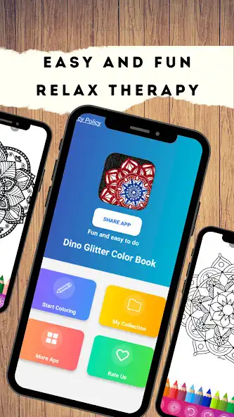 Play Mandala Glitter Coloring Book as an online game Mandala Glitter Coloring Book with UptoPlay