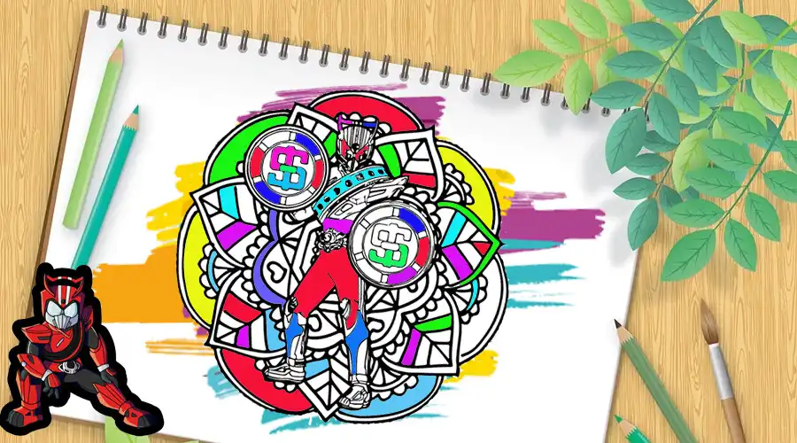 Play Mandala Kamen Coloring Book as an online game Mandala Kamen Coloring Book with UptoPlay