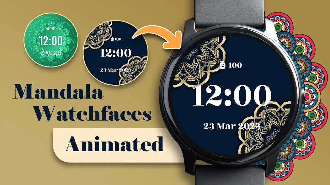 Play Mandala Watchfaces - Animated  and enjoy Mandala Watchfaces - Animated with UptoPlay