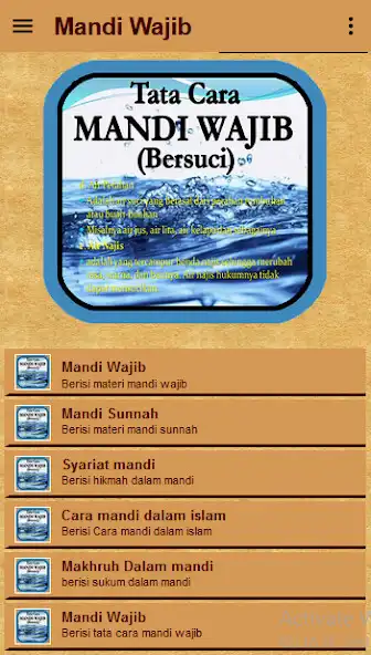 Play Mandi Wajib dan Sunnah Lengkap as an online game Mandi Wajib dan Sunnah Lengkap with UptoPlay