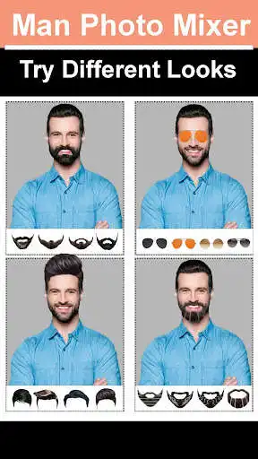 Play Man Photo Collage : InstaBlur,Scrapbook,mustache as an online game Man Photo Collage : InstaBlur,Scrapbook,mustache with UptoPlay