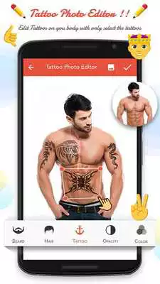 Play Man Photo Editor:abs,hairstyle,beard,tattoo
