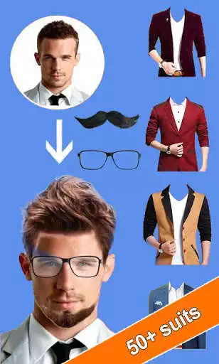 Play Man Photo Editor : Man Suits, Hair Style, Mustache