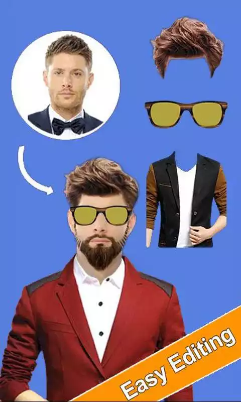 Play Man Photo Editor : Man Suits, Hair Style, Mustache