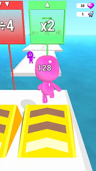 Play Man Runner 2048: Run and Merge as an online game Man Runner 2048: Run and Merge with UptoPlay