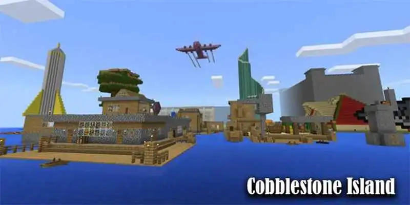 Play Map Cobblestone Island Minecraft