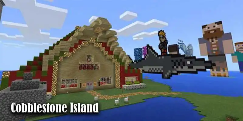 Play Map Cobblestone Island Minecraft