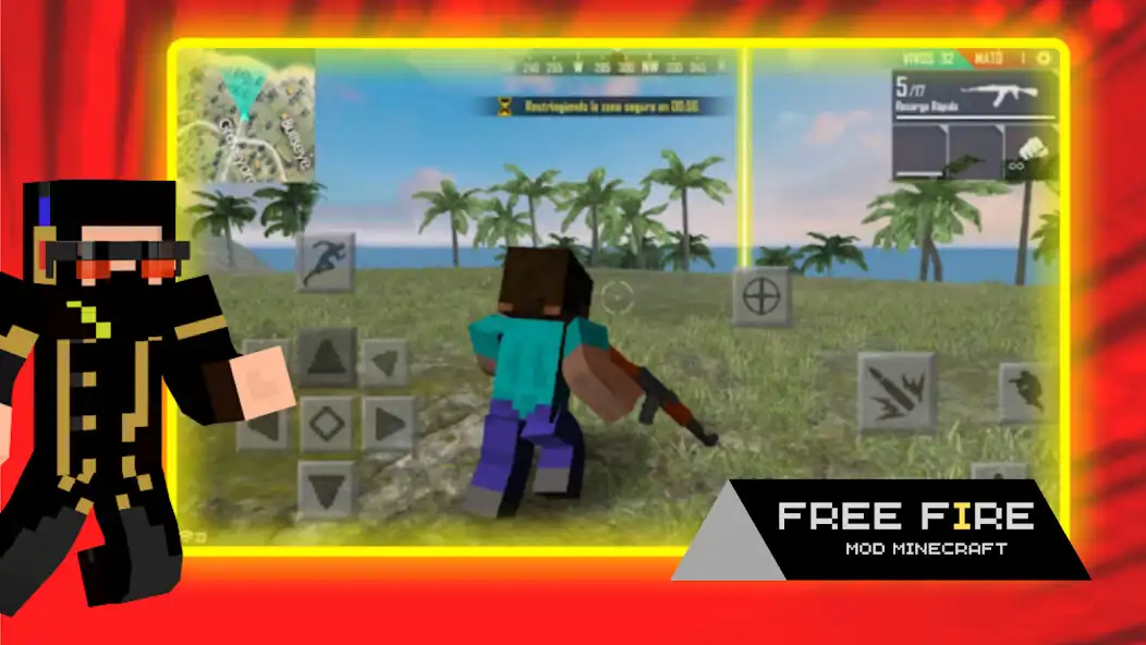 Map FF Fire Max Minecraft PE online game with UptoPlay