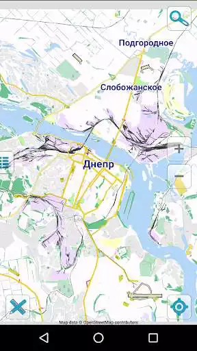 Play Map of Dnipro (Dnipropetrovsk) offline
