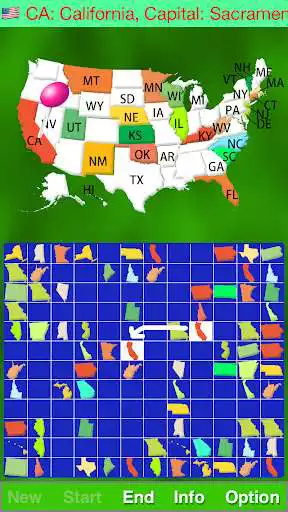 Play Map Solitaire Free - USA as an online game Map Solitaire Free - USA with UptoPlay