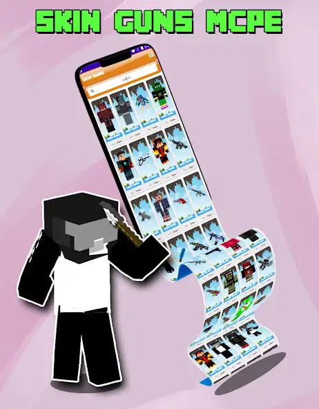 Play Maps Skin Guns Minecraft PE as an online game Maps Skin Guns Minecraft PE with UptoPlay