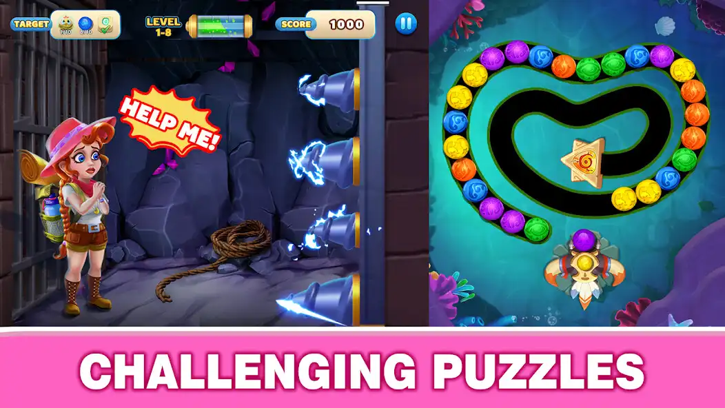 Play Marble Blast Zumba Puzzle Game as an online game Marble Blast Zumba Puzzle Game with UptoPlay