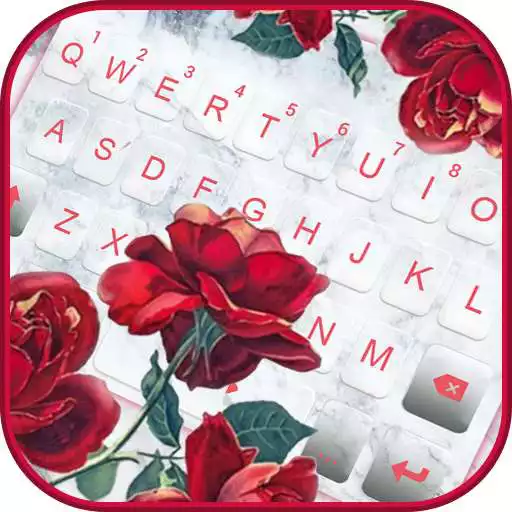 Play Marble Red Rose Keyboard Theme APK