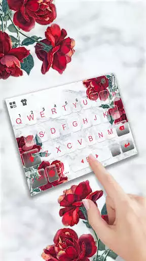 Play Marble Red Rose Keyboard Theme  and enjoy Marble Red Rose Keyboard Theme with UptoPlay