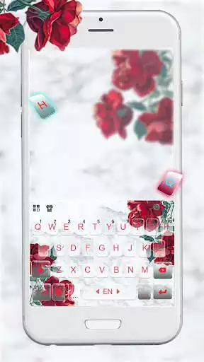 Play Marble Red Rose Keyboard Theme as an online game Marble Red Rose Keyboard Theme with UptoPlay