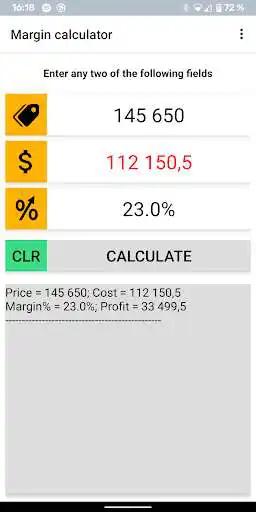 Play Margin Calculator as an online game Margin Calculator with UptoPlay