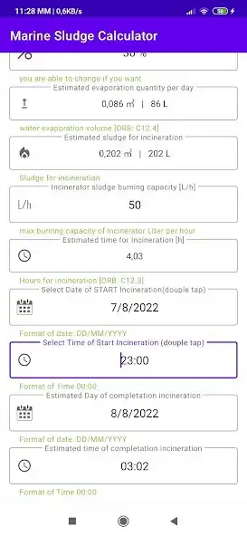 Play Marine Sludge Calculator as an online game Marine Sludge Calculator with UptoPlay