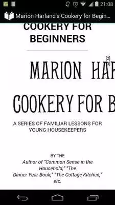 Play Marion Harlands Cookery for Beginners